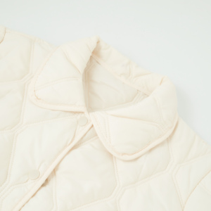 Chaqueta Acolchada con Diamantes para Mujer, Cuello Camisero, Botones al Frente, Abrigo de Invierno, Venta al Por Mayor, OEM - Product Image 2