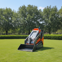 Livraison gratuite JIAHE Mini-chargeuse compacte 1780 kg, capacité de la benne de 0,14 m, moteur diesel, chargeuse compacte hydraulique pour jardin
