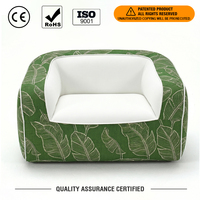 Canapé gonflable vert, durable, pour le camping, fauteuil individuel pour l'extérieur, la terrasse, le bord de la piscine et l'intérieur de la maison