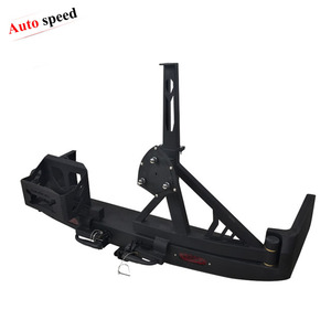 Pare-chocs arrière pour Nissan Patrol Y61, avec anneau en D et porte-pneu - Product Image 2