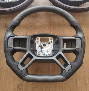 Volant en cuir perforé en bois pour Land Rover Sport Range <span class=keywords><strong>SVR</strong></span> L494 L405 <span class=keywords><strong>Evoque</strong></span> Volant en bois - Product Image 2