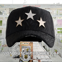 Topi Trucker Eropa Amerika Belanda Bordir Alfabet, Topi Baseball Jaring Barbas Modis untuk Olahraga, untuk Grosir