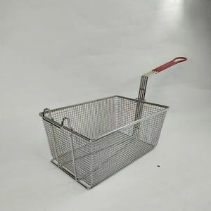 Panier de vidange d'huile en acier inoxydable bon marché, vente en gros, fer à frire, frites, poulet, pépites, panier avec poignée - Product Image 2