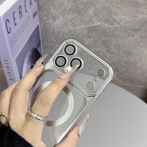 Funda Magnética Mate Electrochapada Esmerilada para iPhone 17 16 Pro Max 15 14 13 12 17 Air con Protección de Lente y Cubierta de Cristal - Product Image 3