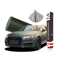 Película Protectora Mate para Carrocería de Automóvil, PPF, TPU, Color Verde Satinado, Película de TPU de Fusión en Caliente