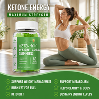 Gummies Keto ACV OEM ODM au vinaigre de cidre de pomme pour la gestion du poids et la santé digestive, complément alimentaire végétalien