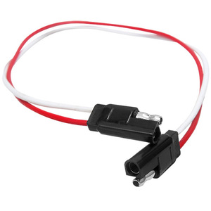 Conector Automotriz de 2 Pines Sae, Cable de PVC Rojo y Blanco de 12 Pulgadas, 18 AWG, Impermeable, UC1211 - Product Image 2