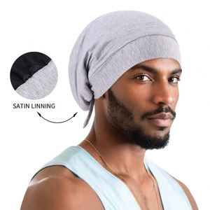 Venta al por mayor de fábrica Pre-atado con forro de satén Algodón suave Cuidado del cabello Pañuelo Turbante de color sólido Diademas unisex - Product Image 5