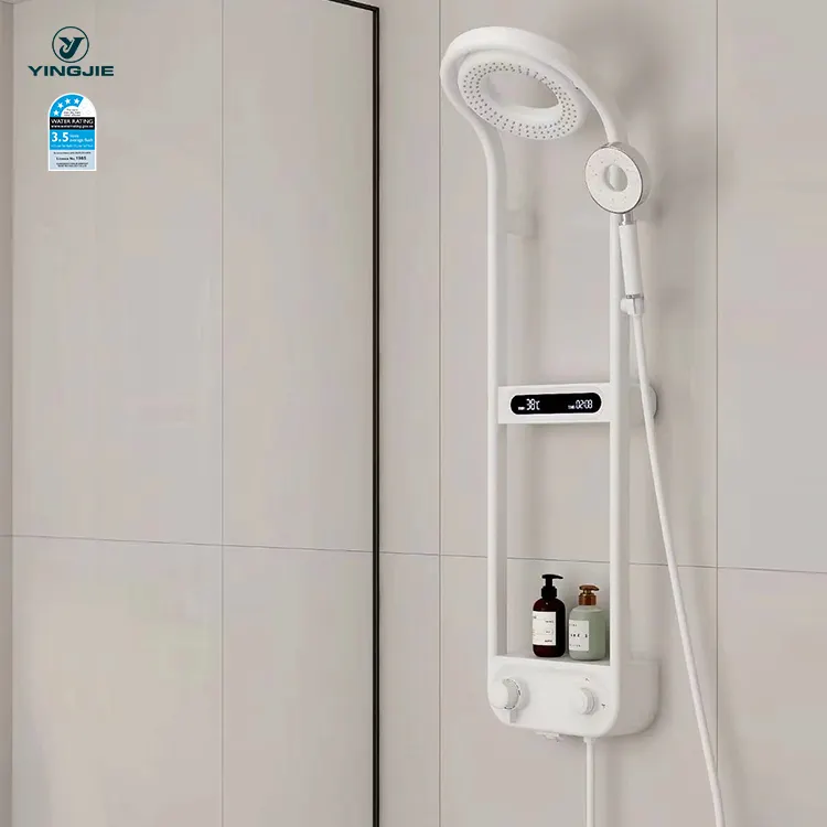 Benzersiz lüks siyah dijital mikser soğuk ve sıcak yıldızlı gökyüzü yağmur biçimli duş musluk seti termostatik elektrikli duş sistemi