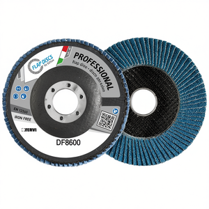 Disque à lamelles professionnel Fervi 125 mm, disque abrasif sans fer pour le ponçage du métal - Product Image 1