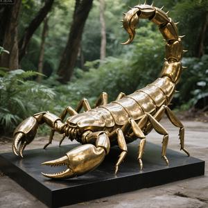 Sculpture de <span class=keywords><strong>Scorpion</strong></span> Géante en Bronze Taille Réelle, Statue de Jardin Extérieure, Impression Numérique 5mm, Couleur Personnalisée - Product Image 6