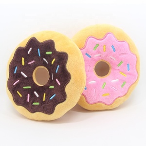 Pet Chew Plush Donut Play Pet <strong>Dog</strong> <strong>Toy</strong> Puppy Tugging Squeaker Sound <strong>Toy</strong> - Product Image 1