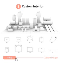 Espositore per <span class=keywords><strong>Gioielleria</strong></span> HLB ODM, Set di Supporti Personalizzabili con Logo - Product Image 5