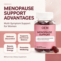 Gummies Probiotiques pour la Ménopause, 60 Unités, Complément Alimentaire, Formule Marque Blanche pour Femmes, Usage Quotidien