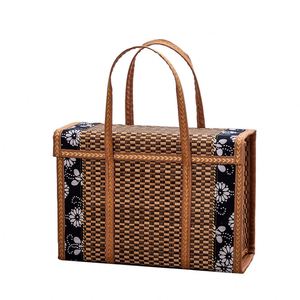 Bamboo Basket Hand-Held Woven Sausage Cured Meat New Year Goods <b>Large</b>-Size Packaging Fruit Eggs Hairy Crab Specialty <b>Gift</b> <b>Box</b> - Product Image 5