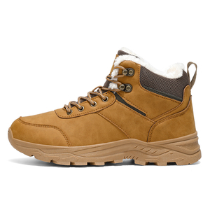OEM New Arrival Wholesale Winter Snow Boots Men's Cotton Lace Sneakers Thick PU Wear-Resistant <strong>Booties</strong> for Outdoor Warming - Product Image 2