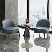 Fauteuil simple moderne de luxe léger pour bureau et salon, confortable en cuir PU