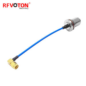 SMA mâle Angle droit vers N Type de cloison femelle étanche pour assemblage de câble d'extension semi-flexible RG402 - Product Image 5