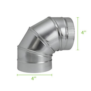 Lakeso HVAC Регулируемый воздуховод локоть 90 градусов HVAC оцинкованный листовой металл - Product Image 2