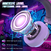 Auriculares Inalámbricos para Juegos Attack Shark L30 Pro, Auriculares Tri-Modo, Auriculares Supraaurales con Cancelación de Ruido y Micrófono