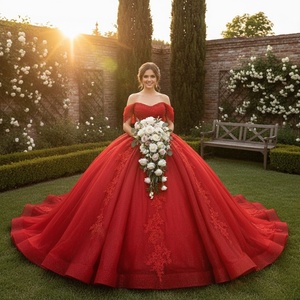 Lsmu145 Robes de Quinceañera Vertes, Robes de 15 Ans Rouges, Robes de Quinceañera Bleu Marine Jancember - Product Image 1