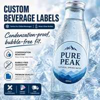 Etiquetas Personalizadas para Bebidas Frías YSB |   Etiquetas Resistentes a la Condensación para Botellas de Agua |   Garantía de eliminación de burbujas