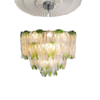 Luminaire suspendu de style français, luxe léger, rétro, design dégradé en verre, pour salon, salle à manger, bureau, chambre à coucher, style nordique moderne