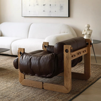 Chaise longue simple et tendance à vendre, design moderne, en cuir, pour salon