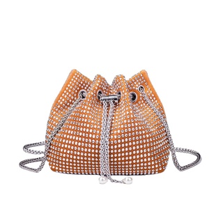 Vendita calda borsa marrone Sparkly Diamond Silver <span class=keywords><strong>Clutch</strong></span> borse per le donne Party Club Wedding strass Bag - Product Image 1
