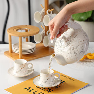 Nordic Keramische Theeset Creatief Huis Woonkamer Eetkamer Theekoppot Set - Product Image 3