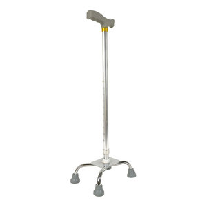 Bastón de Cuatro Patas de Aleación de Aluminio Electrochapado, Altura Ajustable, para Ancianos y Pacientes, Ayuda para Caminar y Rehabilitación - Product Image 1