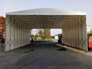 Lớn 3m ngoài trời di động Kính thiên văn mái hiên tán khung thép điện gấp PVC tráng cho bãi đậu xe đêm đổ hoạt động thủ công - Product Image 2