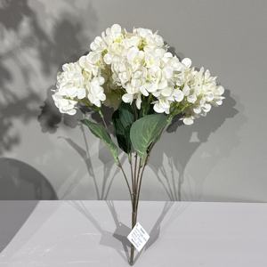 3D pintura impresa hojas <span class=keywords><strong>de</strong></span> Arbutus seda a granel Hortensia falsa Boda Verde Bola <span class=keywords><strong>de</strong></span> flores artificiales para la decoración del hogar <span class=keywords><strong>de</strong></span> la boda - Product Image 3