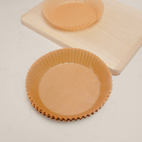 Papier de cuisson rond pour friteuse à air, antiadhésif, imperméable, recyclable, résistant, pour grillades de steaks