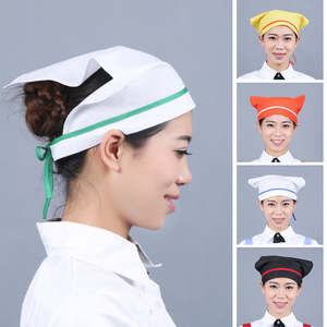 Copricapo Anti-olio sciarpa triangolare foulard per cucina caffetteria Fast Food ristorante <span class=keywords><strong>Bar</strong></span> Hot Pot cameriera cameriera - Product Image 2