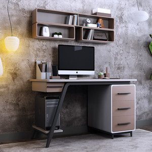 Scrivania per Bambini di Lusso Leggero con Libreria e Cassetti/Mensole, Scrivania da Studio Nordica in Legno Montabile <span class=keywords><strong>a</strong></span> Parete - Product Image 3