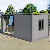 Maison conteneur modulaire préfabriquée en acier de 20 pieds avec design moderne, caractéristique respirante, cuisine, bar domestique et solutions de repas en extérieur