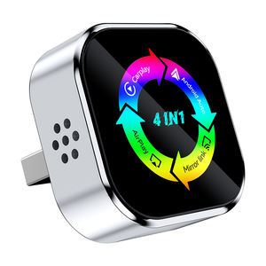 Mini Silver 4 in 1 Carplay Dongle Factory Customizable <b>Adapter</b> Converts Wireless USB Carplay Android Auto Mirror Link Airplay - Product Image 1