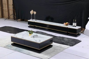 Modern Simple Design Living Room Set Extendable Space Saving TV Stand and <strong>Coffee</strong> <strong>Table</strong> Set Factory Custom Wholesale - Product Image 2