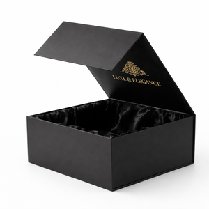 กล่องของขวัญแบบแข็งพับได้แม่เหล็ก บรรจุภัณฑ์กระดาษเครื่องสำอางสั่งทำพิเศษสุดหรู พร้อมซับในผ้าไหม โรงงานผลิตบรรจุภัณฑ์ตามสั่ง - Product Image 4