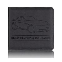 Gran oferta, organizador de guantera para vehículos de cuero Pu, billetera de viaje, soporte para documentos, registro de coche y tarjetero de seguro