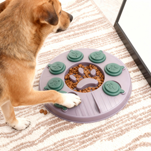 Alimentatore lento per <span class=keywords><strong>Puzzle</strong></span> circolare interattivo per animali domestici | Giocattolo per cani e gatti con scomparti nascosti, disponibili colori personalizzati - Product Image 1
