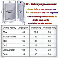 Boîte de rangement en aluminium à 3 rangées avec serrure TSA personnalisée pour cartes gradées, étui pour cartes à chargement par le haut, boîte de présentation pour cartes de sport et cartes slab