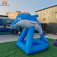 Canons à bulles gonflables en mousse PVC de bonne qualité, modèles de dauphins de dessin animé, pour parcs, piscines, DJ, discothèques, machines à jet de mousse pour fêtes