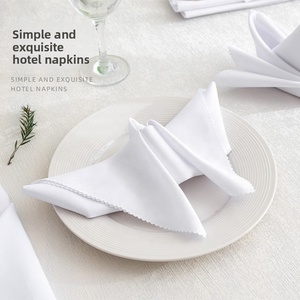 Serviettes <span class=keywords><strong>de</strong></span> <span class=keywords><strong>table</strong></span> en <span class=keywords><strong>tissu</strong></span> polyester <span class=keywords><strong>de</strong></span> luxe léger, couleur unie, carrées, pour la décoration <span class=keywords><strong>de</strong></span> mariage - Product Image 4