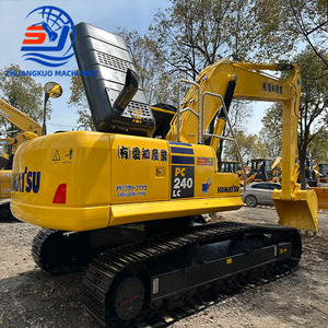 Excavadora de cadenas KOMATSU PC240LC de 24 toneladas, usada, modelo 2022, 118kW de potencia, capacidad de cazo de 0.5m, componente principal del motor, color amarillo. - Product Image 1