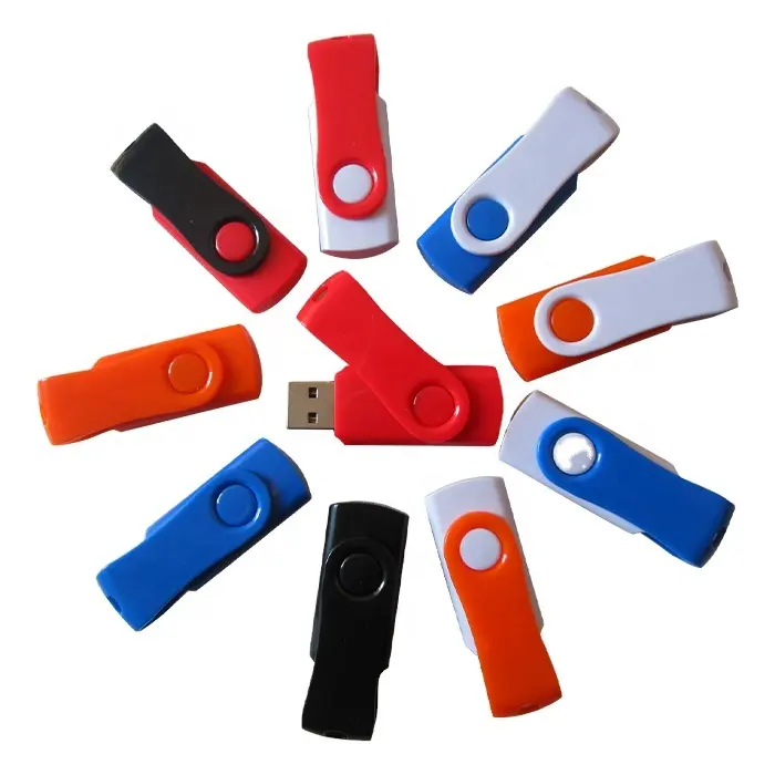 Werbe Bunte Angepasst Geformt Swivel Pen Drive USB-Stick