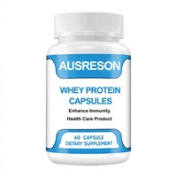 Capsules d'isolat de protéines de lactosérum SPL OEM, complément nutritionnel sportif, créatine monohydrate, capsules de protéines de lactosérum