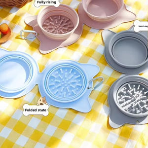 ชามอาหารและน้ำพับได้สำหรับสัตว์เลี้ยงแบบพกพา ทำจากซิลิโคน  รับทำโลโก้ตามสั่ง ขายดี - Product Image 5