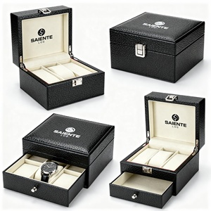 Bán buôn PU da đồng hồ lưu trữ trường hợp tùy chỉnh sang trọng đồng hồ hiển thị box với cửa sổ - Product Image 5